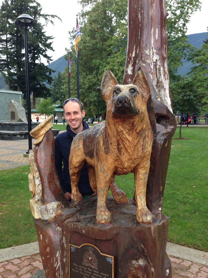 Hope dog wood carving