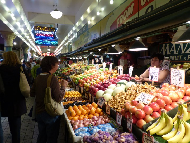 Fruit and veg stall Pike Place Market