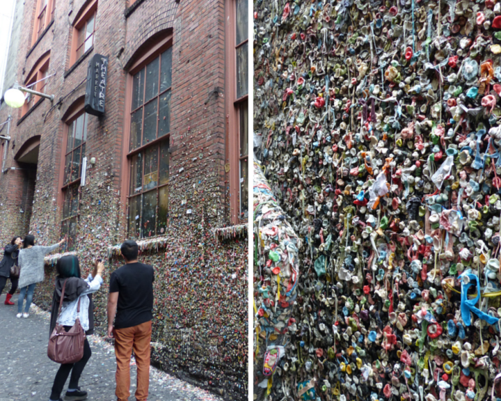 Chewing gum wall Pike Place Market Seattle
