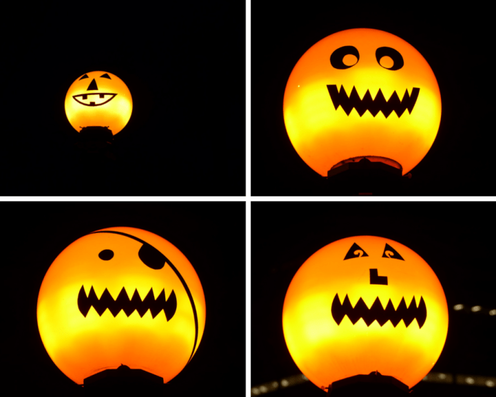 Jack-o'-lantern street lights