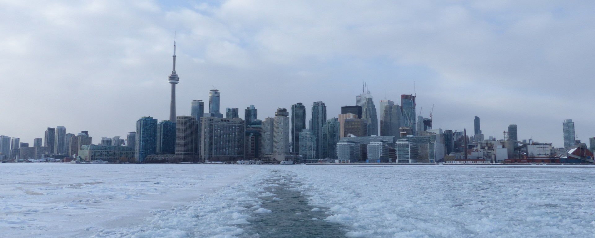 Toronto Islands ferry ice