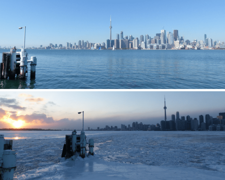Toronto Harbour frozen