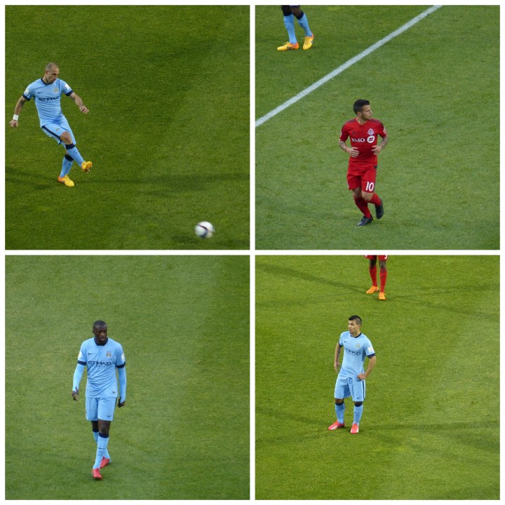 Match action Toronto and MCFC players
