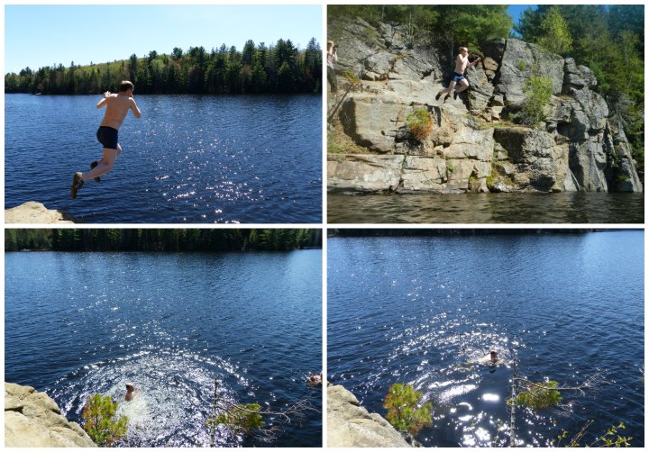 Joe Lake cliff jump