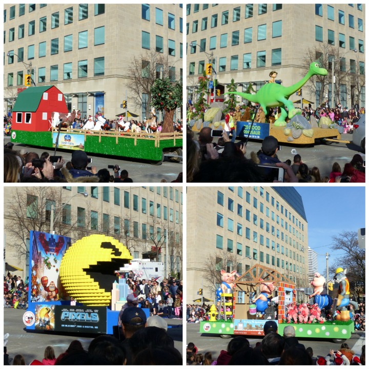 Floats at Toronto Santa Claus Parade